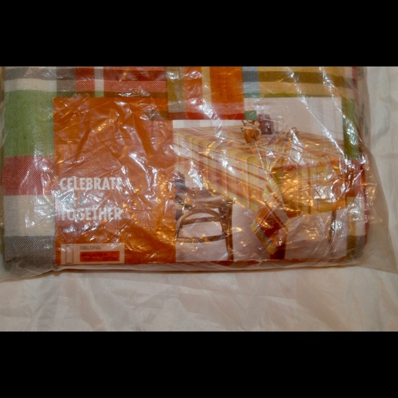 New wTags Celebrate Fall Together Plaid Table Runner 13"x54" Below $24.99 Retail - Picture 3 of 5